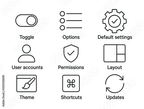 Essential user interface linear icons set for web and app design