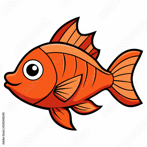 vector illustration of goldfish
