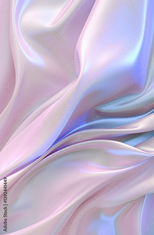 Obraz premium Wallpaper background, a close up of a colorful satin fabric
