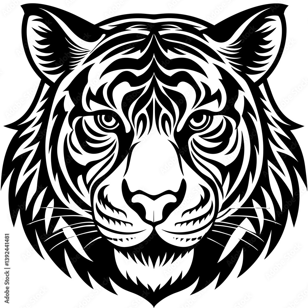 Tiger Face Vector Icon illustration Tiger Face Vector Icon illustration