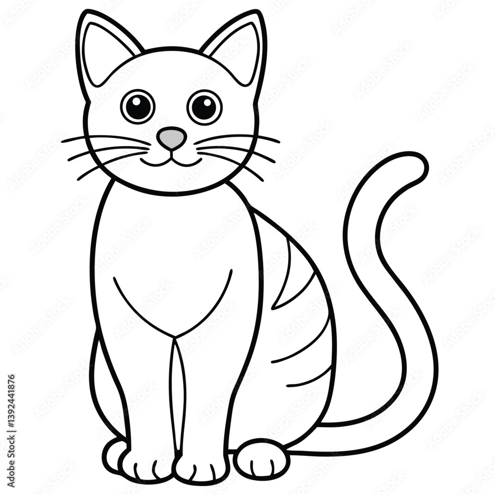 Cat Line Art Vector Illustration
Cat Line Art Vector Illustration