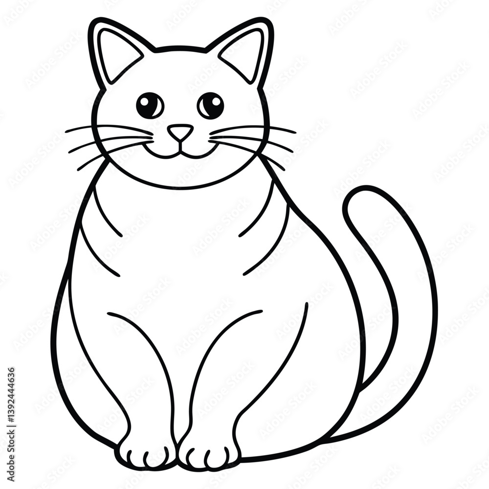 Cat Line Art Vector Illustration
Cat Line Art Vector Illustration