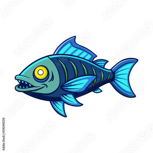 vector illustration of a fish