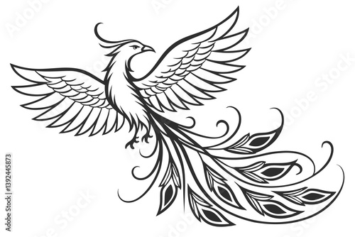 phoenix white background