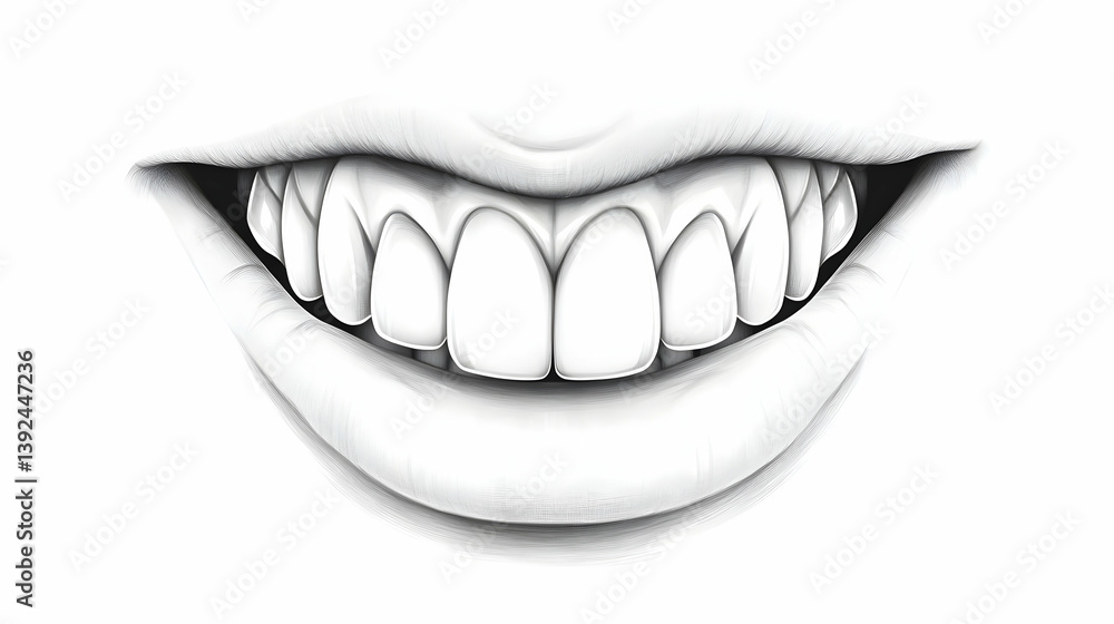 Naklejka premium drawing teeth illustration