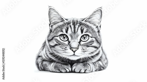 Wallpaper Mural cat drawing image illustration Torontodigital.ca