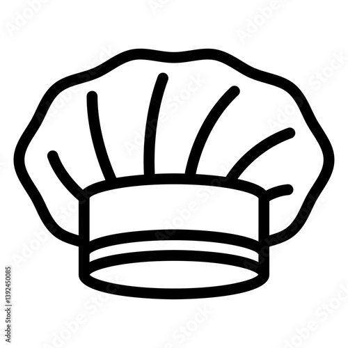 Chef hat line icon, cooking concept. Vector graphics. Cook cap sign on white background, style mobile or design.