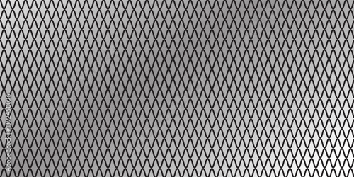 Printthick black net white background, Black chrome Steel Grating seamless structure. Mesh geometric isolated on white background. Vector illustration. EPS 10.