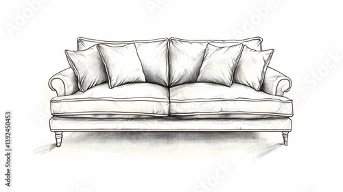 drawing of a sofa illustration
