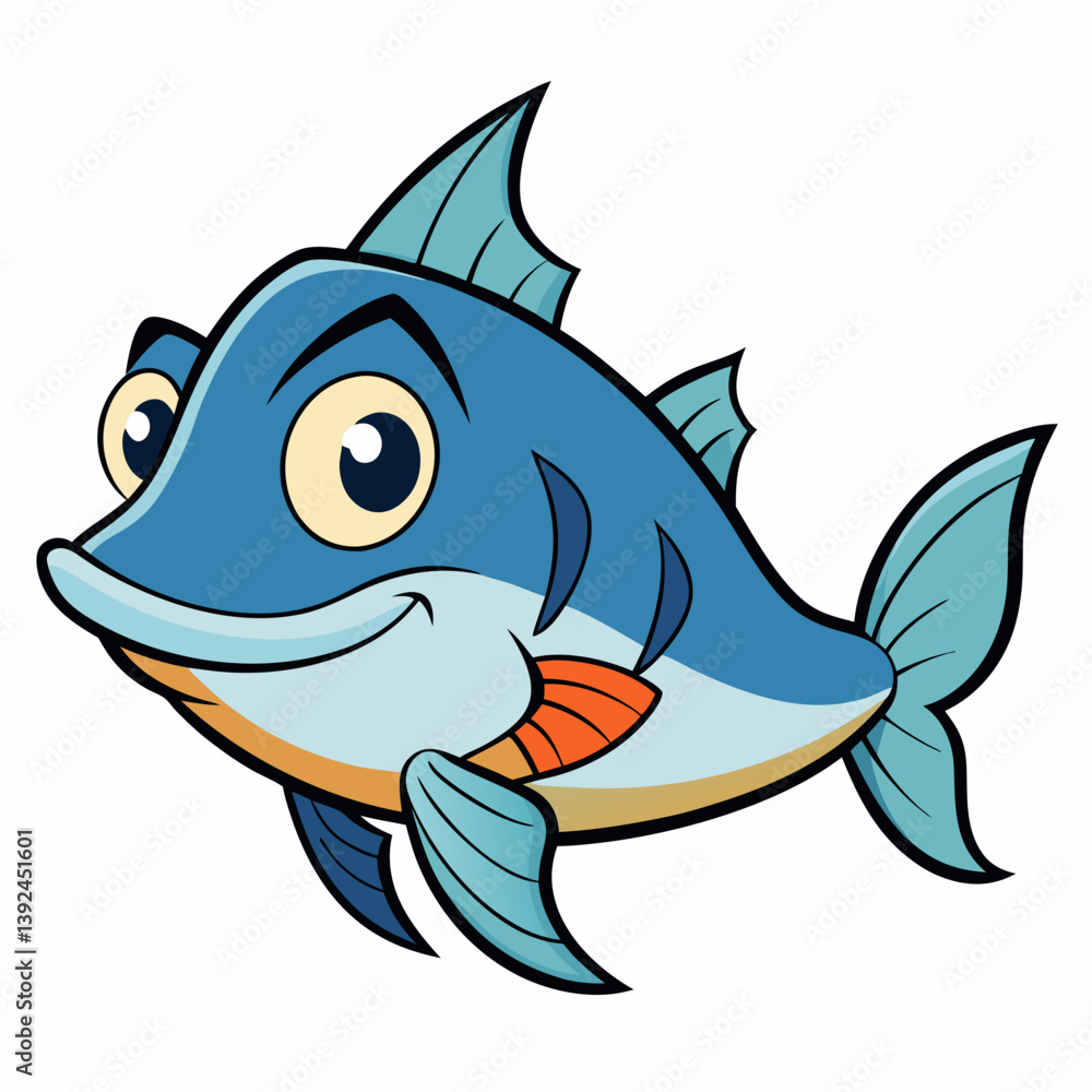 Naklejka premium cartoon shark cartoon