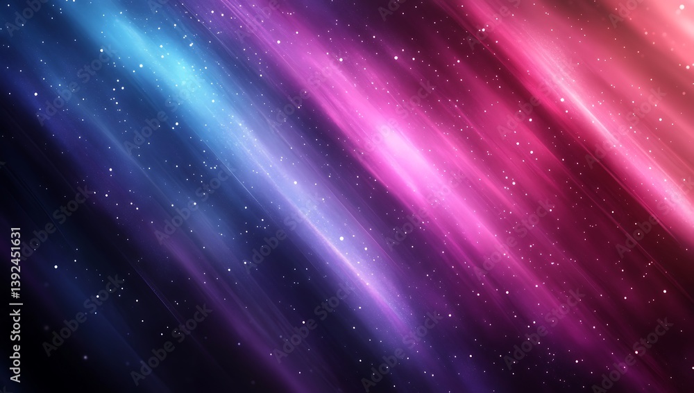 Fototapeta premium Cosmic Nebula Vibrant Pink Blue Light Streaks.