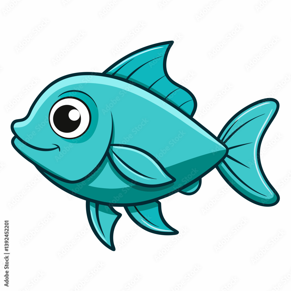 vector illustration of a cartoon fish vector illustration of a cartoon fish
