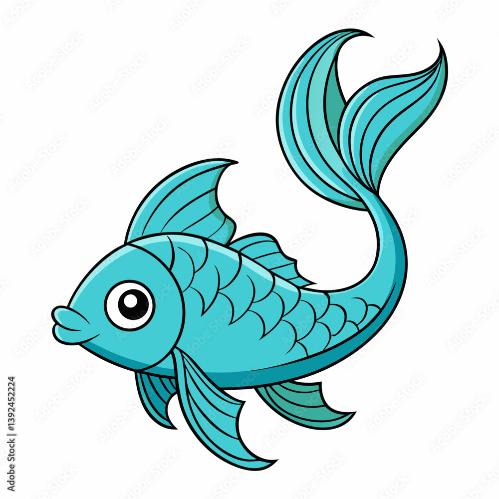 Fototapeta premium vector illustration of a fish