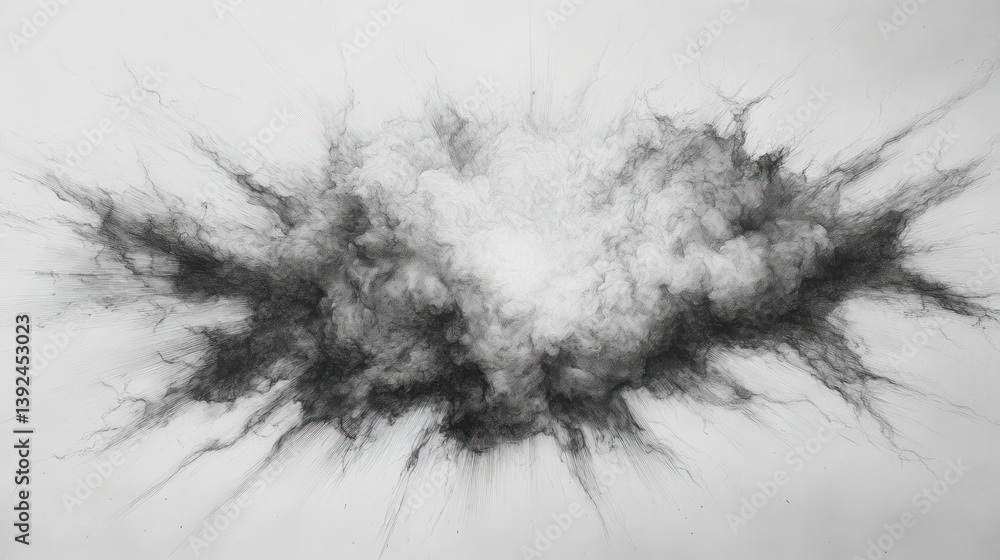 Obraz premium Abstract charcoal explosion