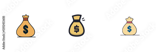 Finance Money Bag Currency Symbols