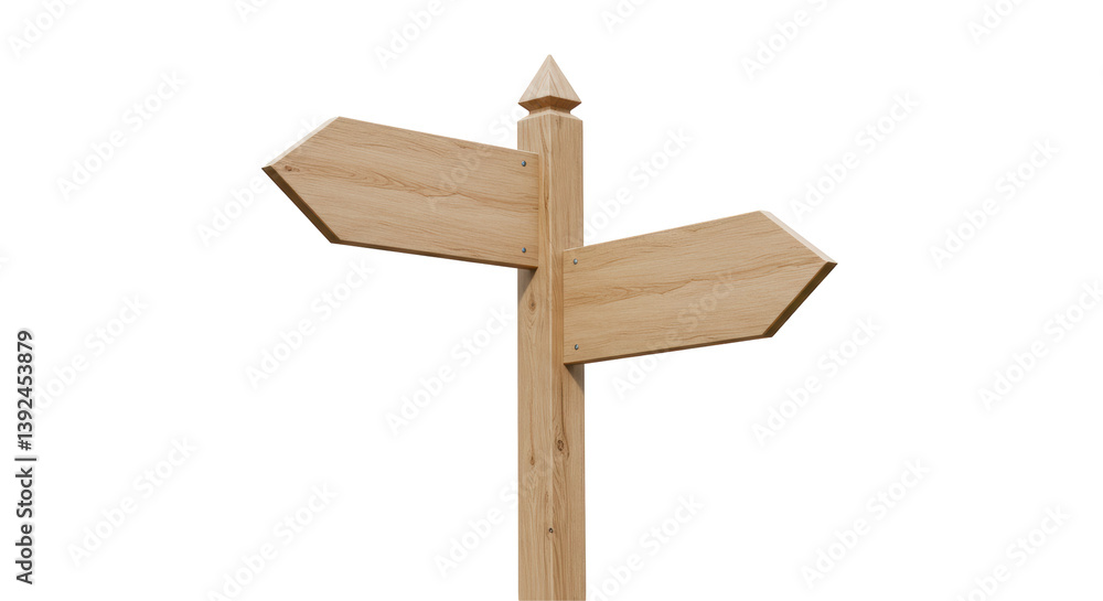 Isolated Wooden Signpost Isolated Wooden Signpost