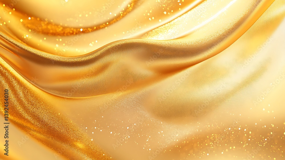 Obraz premium Gold liquid fabric texture