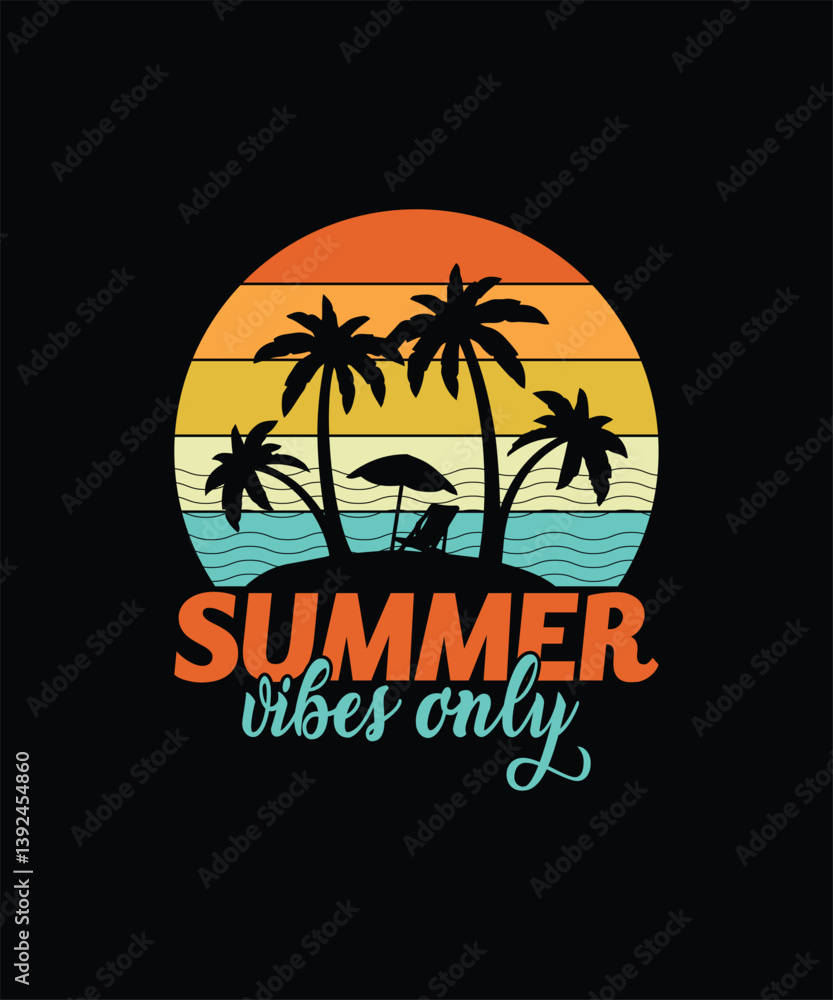 Fototapeta premium Summer Vibes Only T-Shirt
