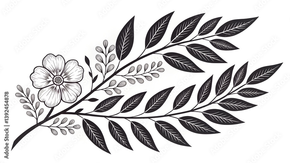 Fototapeta premium Square Icon With Olive Branches Wreath 