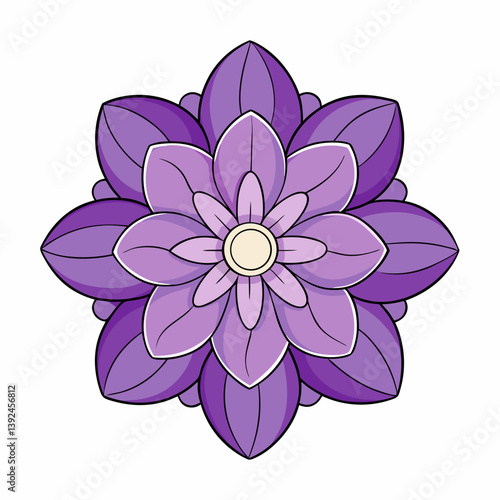 vector illustration of pink flower