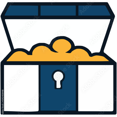 Treasure Chest Filled with Gold and Riches