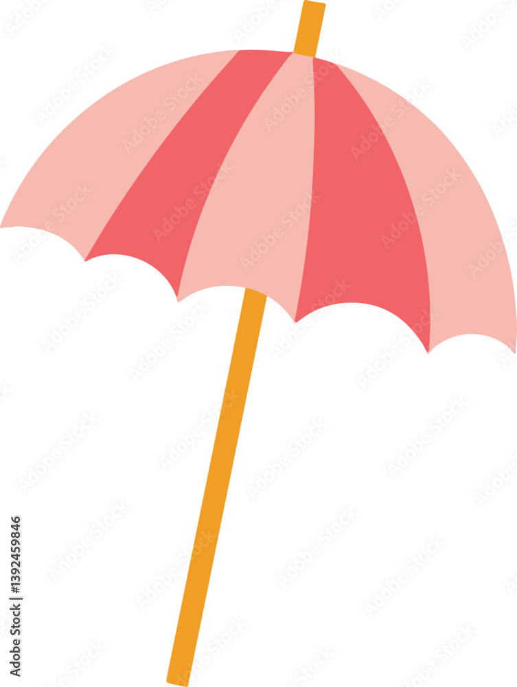 Summer Beach Umbrella Illustration. Summer Beach Umbrella Illustration.