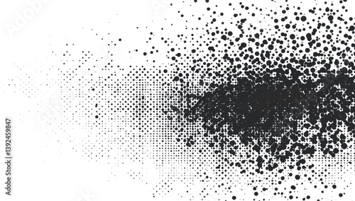 Black micro dust isolated on transparent background. Texture grunge background, sandstorm sand dust cloud flying small particles isolated in transparent background, 