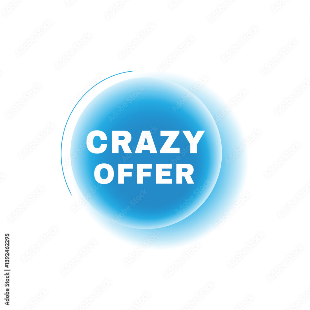 Crazy offer, speech bubble modern circle design. Banner or announcement element. vector sign isolated. Crazy offer, speech bubble modern circle design. Banner or announcement element. vector sign isolated.