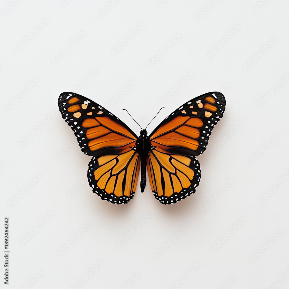 Monarch butterfly with vibrant orange wings Monarch butterfly with vibrant orange wings