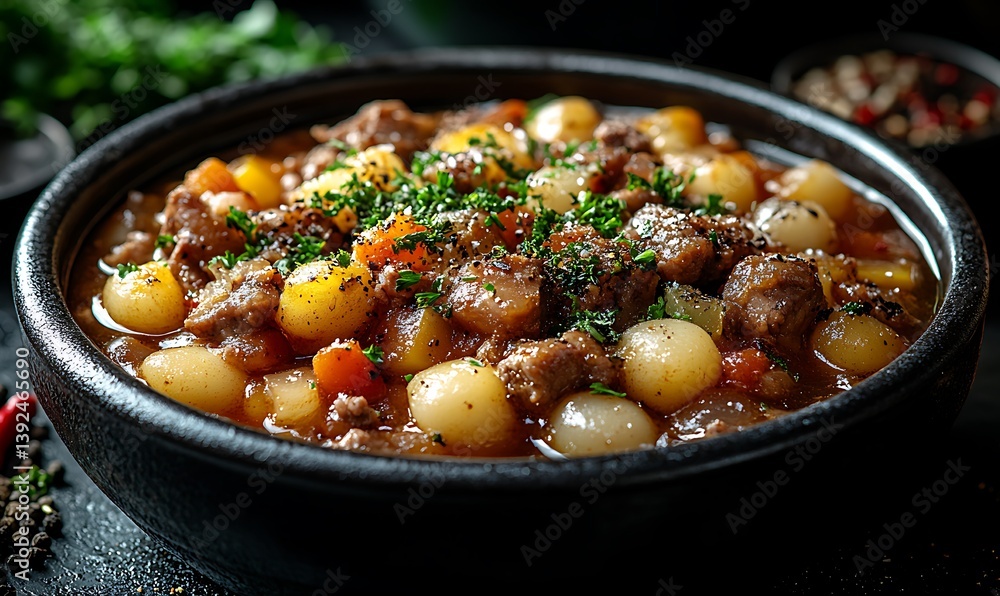 Hearty Beef Stew with Pearl Onions Rustic Autumn Comfort Food. Hearty Beef Stew with Pearl Onions Rustic Autumn Comfort Food.