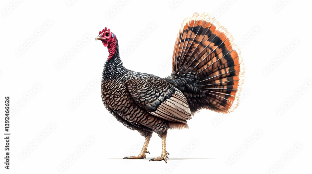 Fototapeta premium cartoon turkey drawing illustration