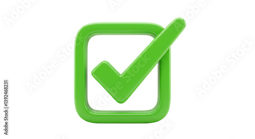 Isolated Green Check Box