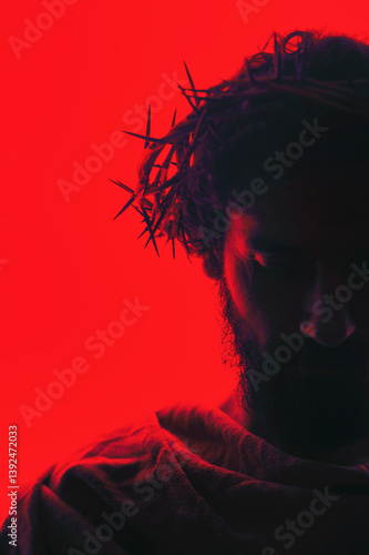 Obraz na płótnie Concept Jesus Christ Portrait w salonie