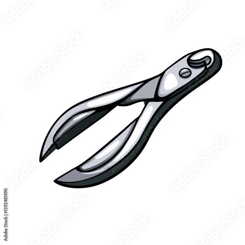 Modern pliers on white 