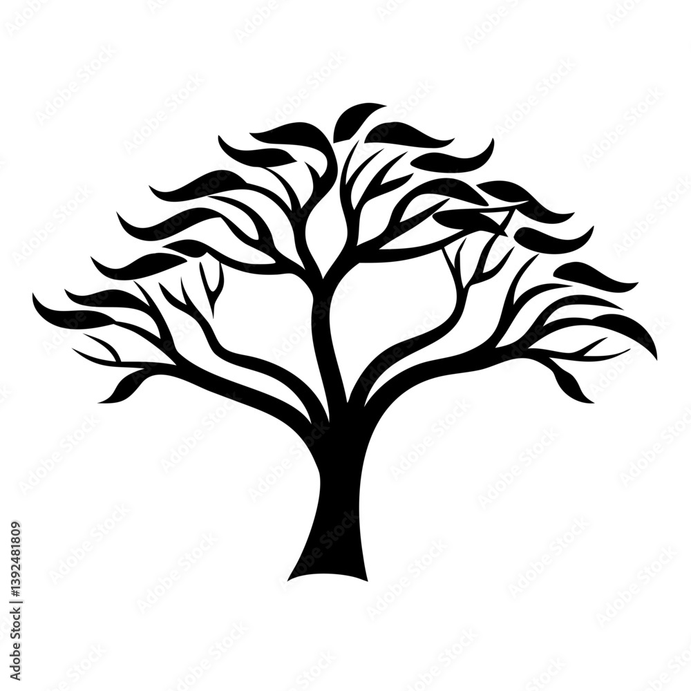 Obraz premium tree silhouette vector