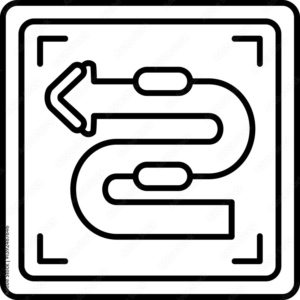 Left Route Icon Left Route Icon