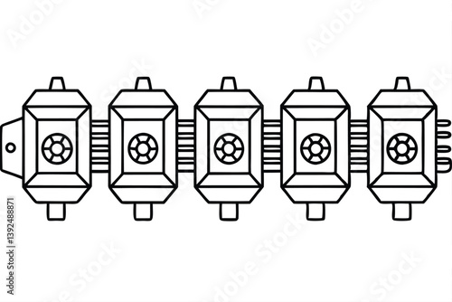 Powershift GX8 Line Art Depicting High Performance Power System