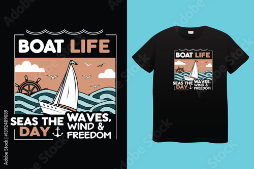Vector illustration of a shark with anchor in vintage style