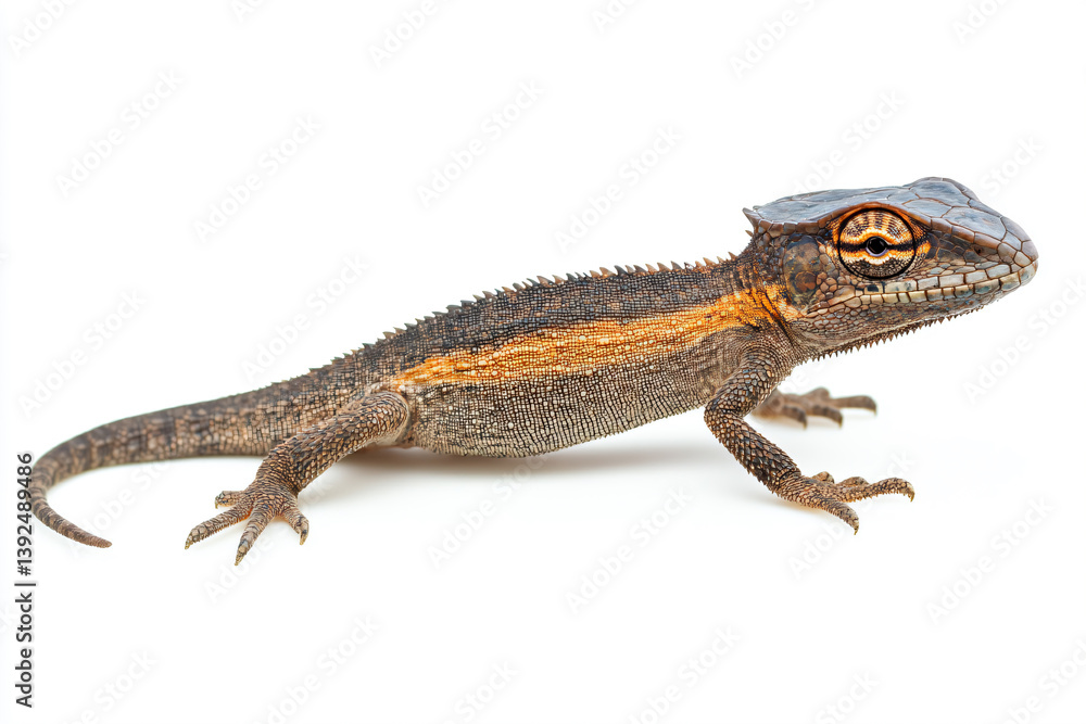 Fototapeta premium a lizard with a brown and orange stripe on its body