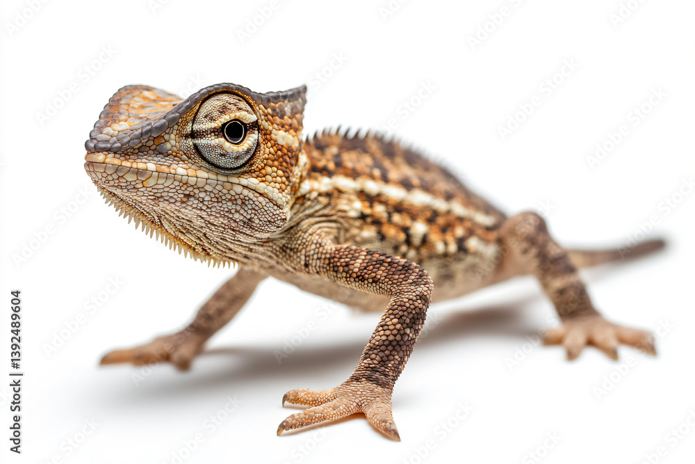 Naklejka premium a lizard with a very long neck and a very sharp tail