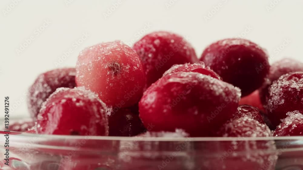 Frozen cranberries cooking for tea or jam, Background Close up of cranberry berries in on the kitchen, chef making dessert healthy pie. Frozen cranberries cooking for tea or jam, Background Close up of cranberry berries in on the kitchen, chef making dessert healthy pie.