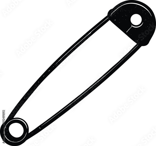 vector illustration of a metal clip