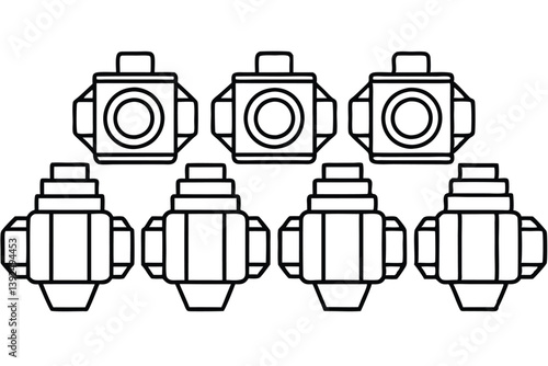 Powershift GX12 Line Art Depiction of High Performance Technology Concept