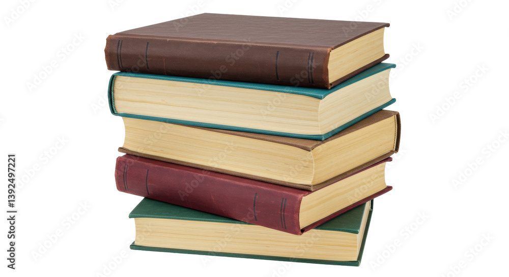 Isolated Stack of Old Books