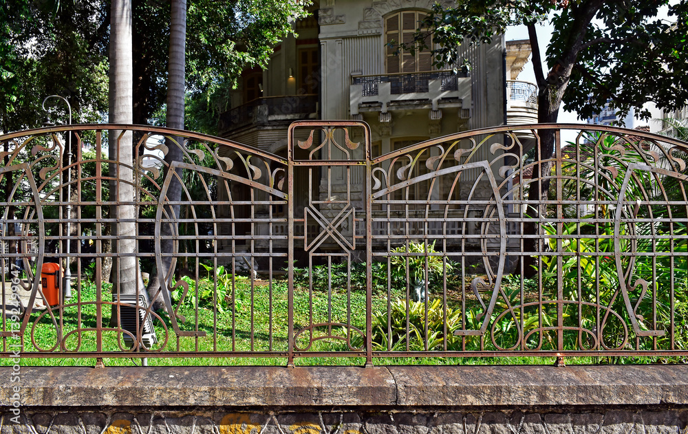 Art nouveau grid in Tijuca neighborhood, Rio de Janeiro, Brazil