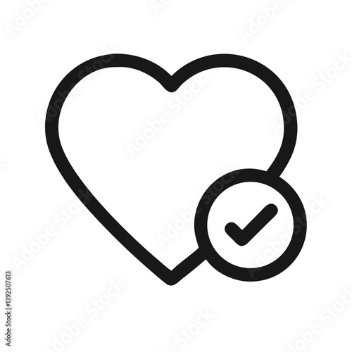 Heart Icon Representing Favorite or Like Icon Design