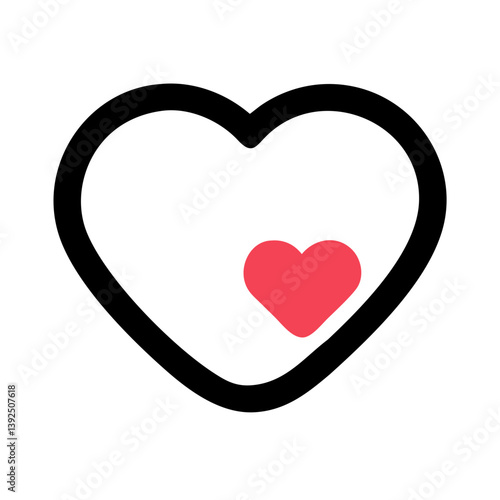 Heart Icon Representing Favorite or Like Icon Design