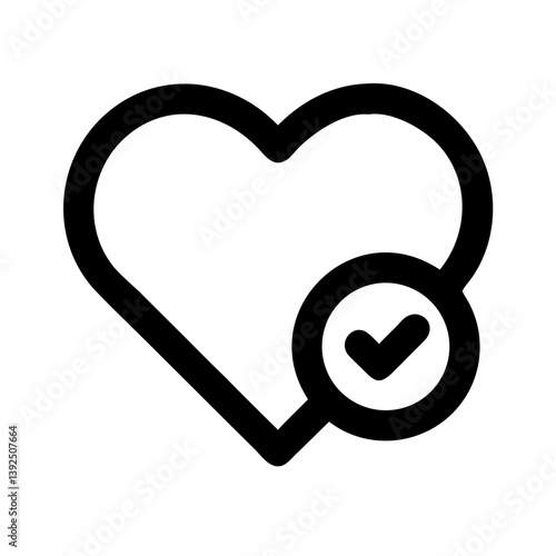 Heart Icon Representing Favorite or Like Icon Design