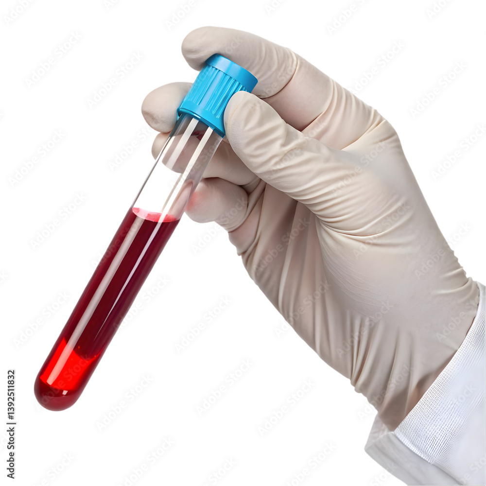 Blood Test: Lab Sample Analysis on transparent background Blood Test: Lab Sample Analysis on transparent background