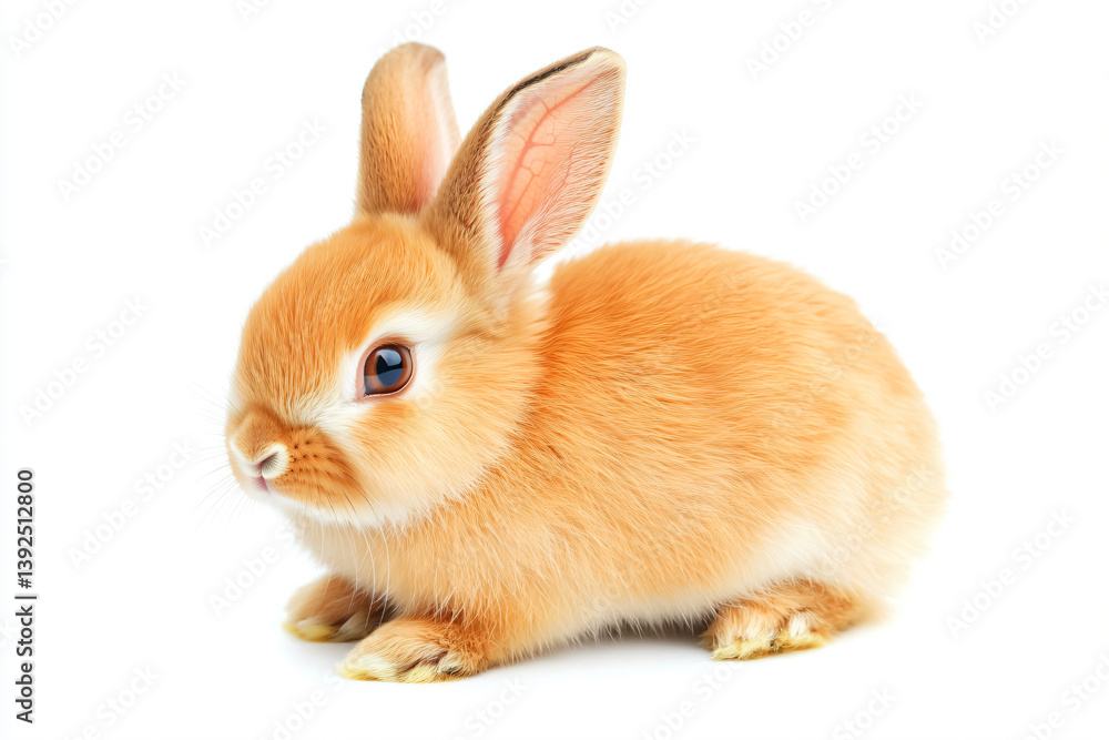 Obraz premium a small orange rabbit sitting on a white surface
